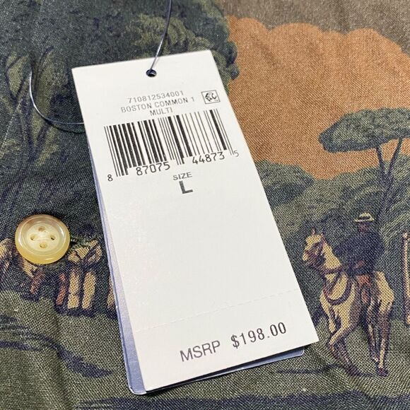 Polo Ralph Lauren Equestrian Riding Graphic Viscose Camp Shirt Mens size L NWT - Picture 12 of 12
